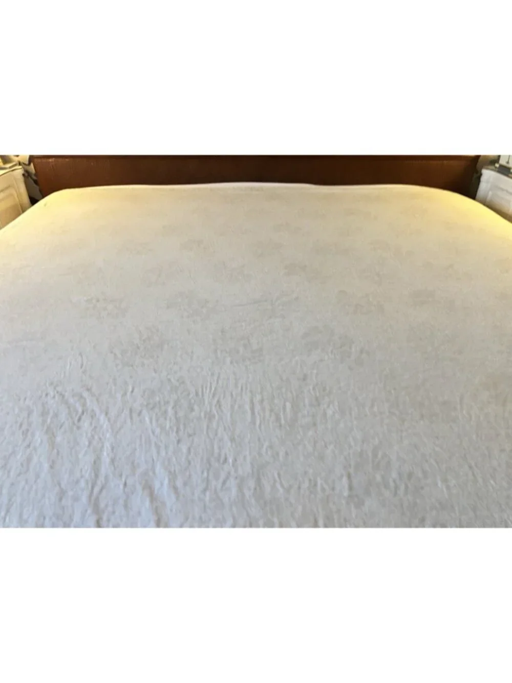 Martha Stewart KING Duvet Cover 100% PIMA Cotton Tan White Botanical Bedding